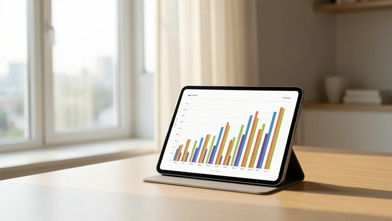 Financial dashboard on a tablet representing the best online personal loans in 2026