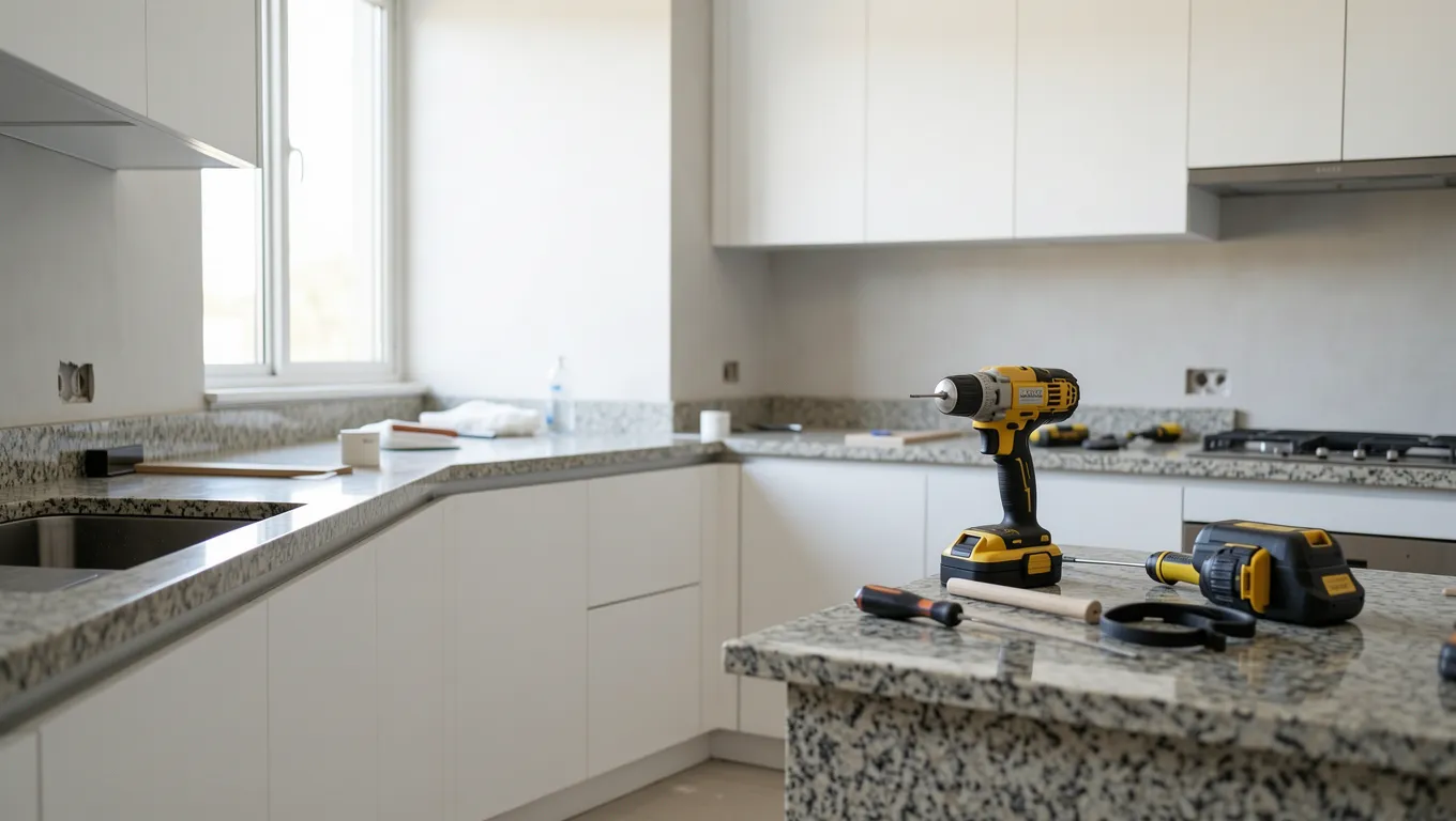 Modern kitchen remodel scene illustrating home improvement needs for an instant approval personal loan.