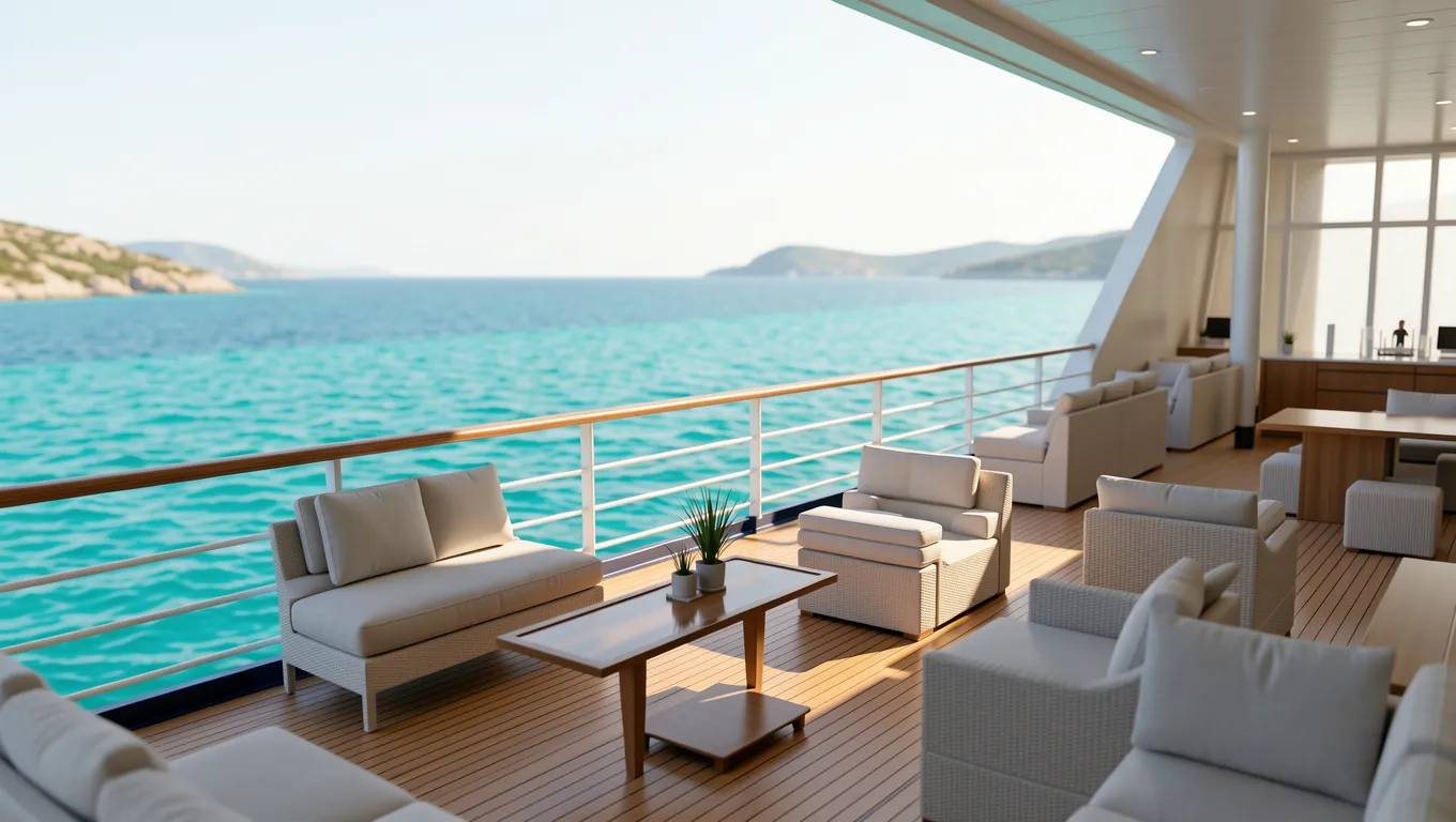 Luxury cruise ship on blue ocean waves representing personal loans for travel