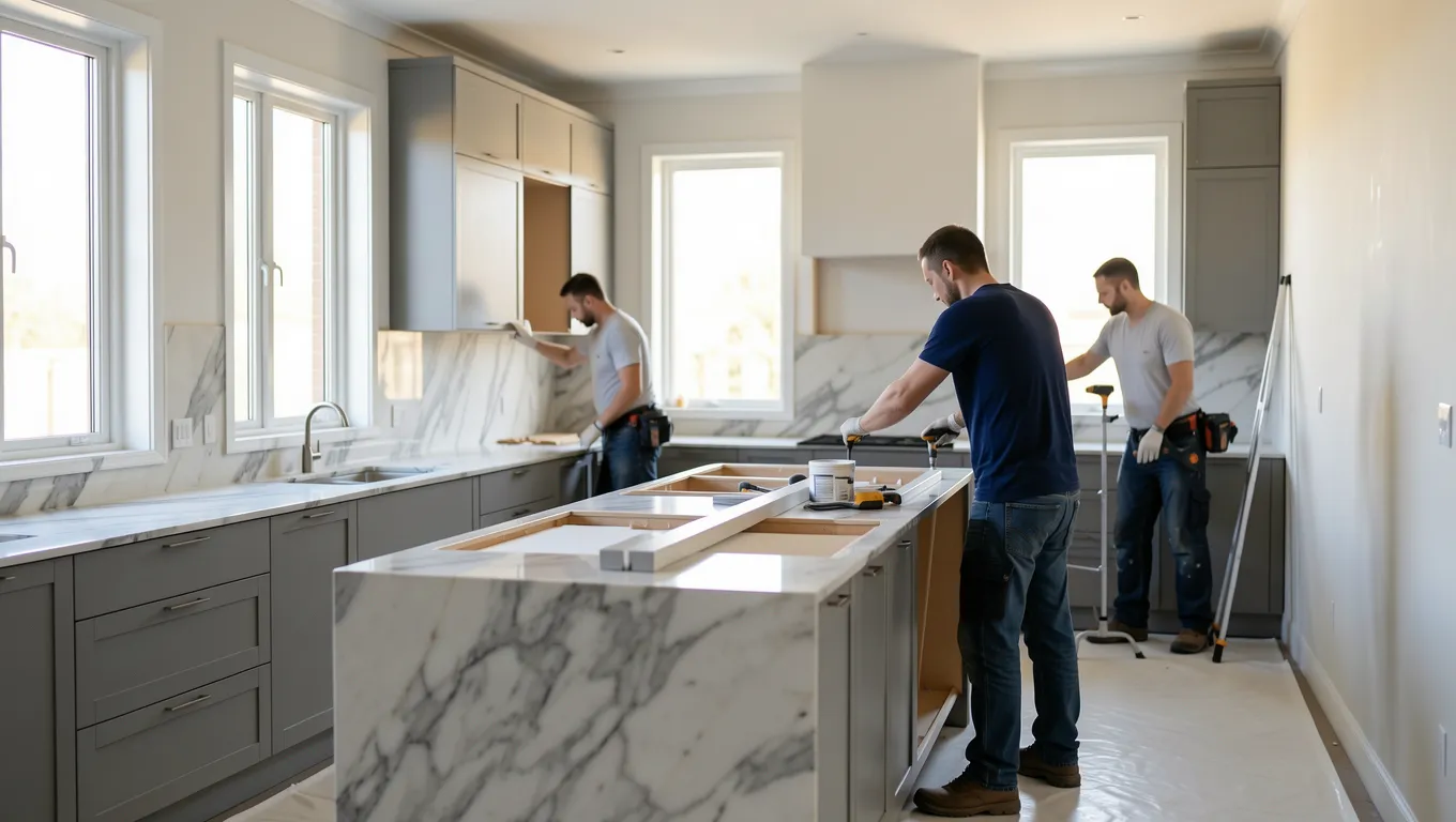 A beautiful home kitchen remodel project funded by personal loans up to 50000.