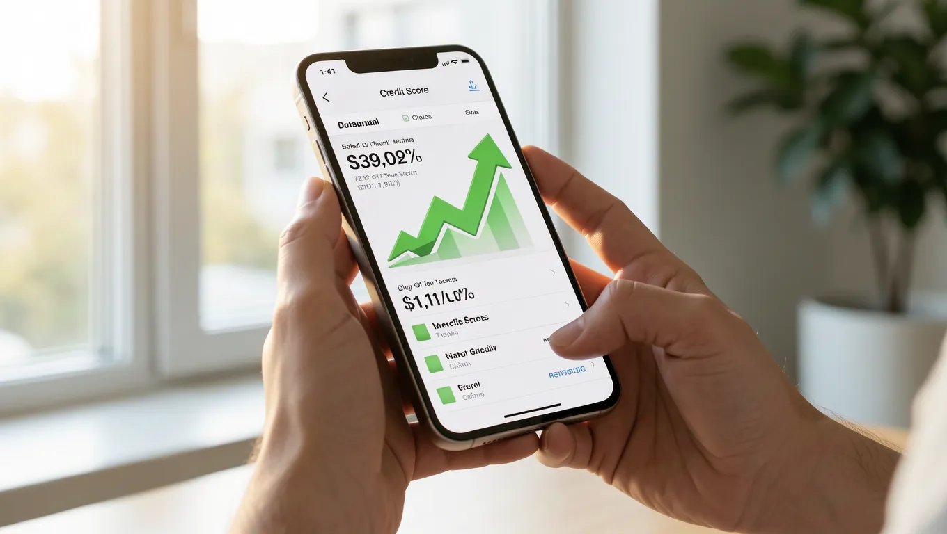 Checking a mobile credit score dashboard for unsecured loans for low credit options.